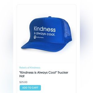 “Kindness is always cool” trucker hat. Never worn